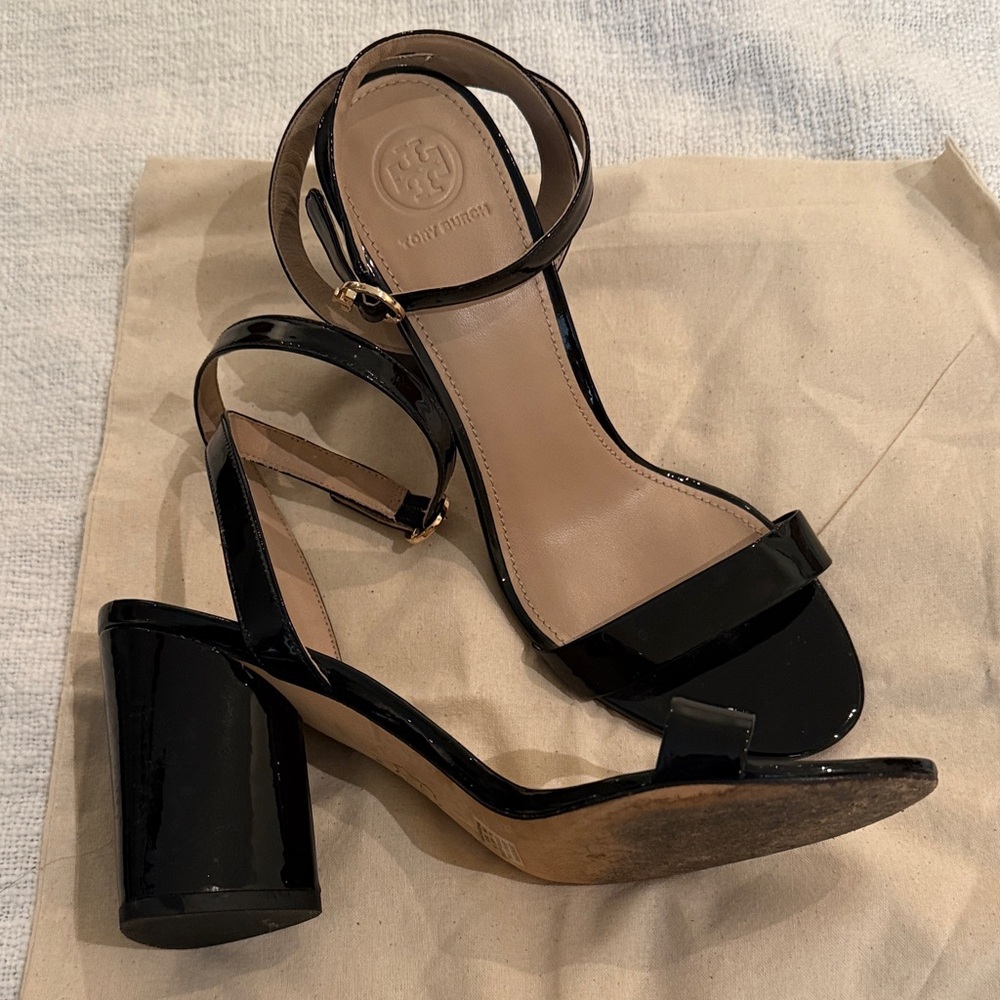 Tory Burch Black Patent Leather Heels